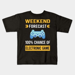 Weekend Forecast Electronic Game Games Kids T-Shirt